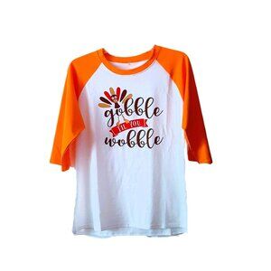 Women Gobble Til You Wobble Shirt- Size 2XL